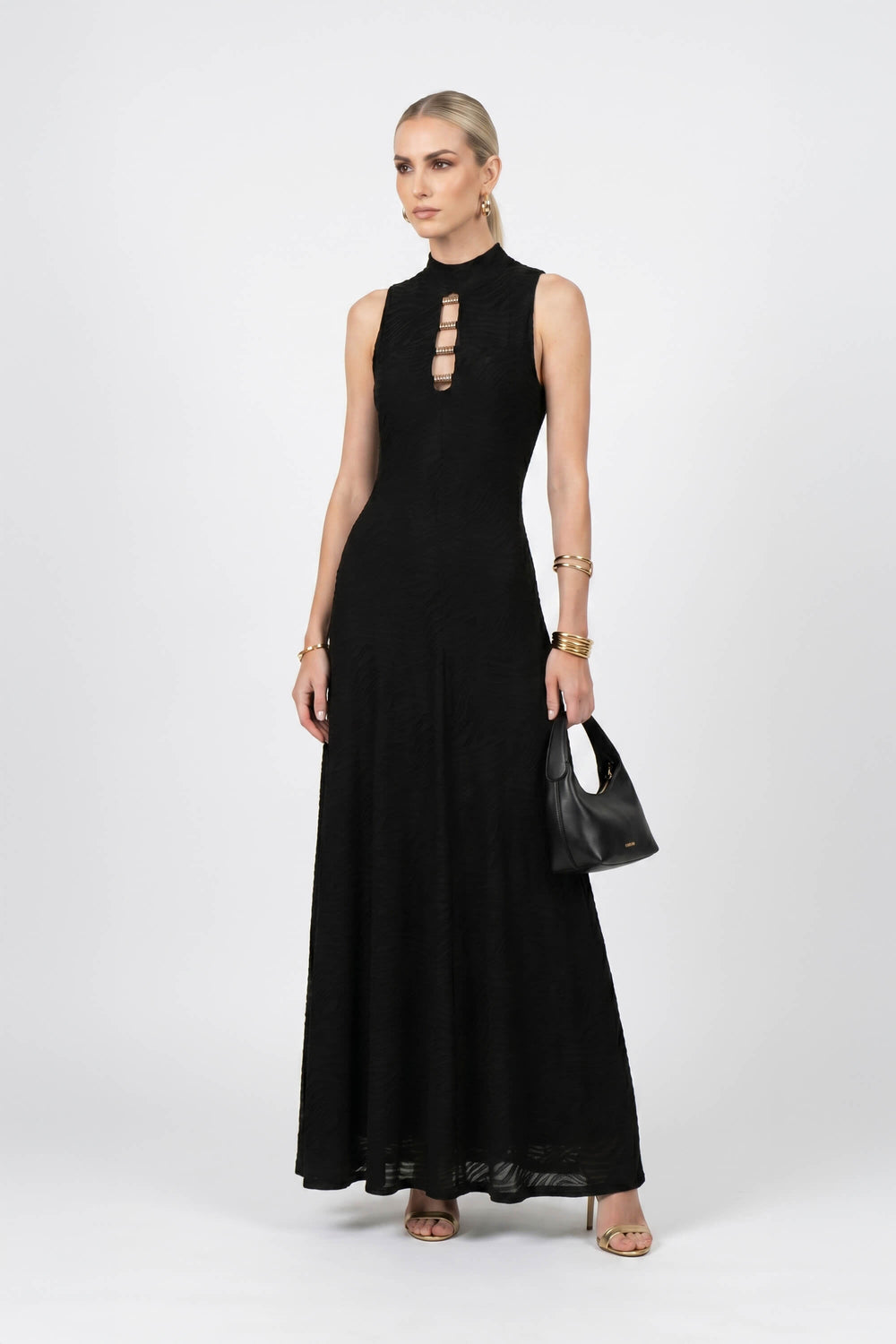 Amalia Cutout High-Neck Maxi Vestido 723081 - Reina Diaz