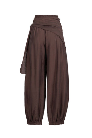 Amalia Drape Tie-Front Harem Pantalón 731180 CHO - Reina Diaz