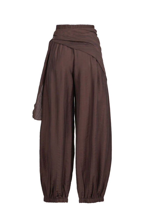 Amalia Drape Tie-Front Harem Pantalón 731180 CHO - Reina Diaz