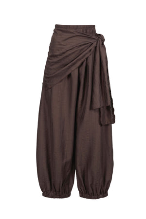 Amalia Drape Tie-Front Harem Pantalón 731180 CHO - Reina Diaz