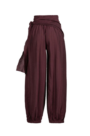 Amalia Drape Tie-Front Harem Pantalón 731180 PAS - Reina Diaz