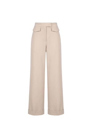Amalia High-Waist Flap Wide-Leg Pantalón 532138 MAZ - Reina Diaz
