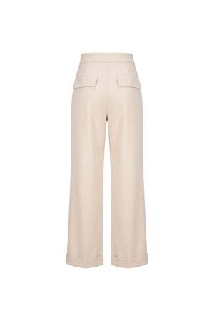 Amalia High-Waist Flap Wide-Leg Pantalón 532138 MAZ - Reina Diaz