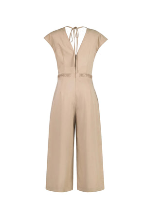 Amalia Lace-Up Wide-Leg Jumpsuit 560481 LAT - Reina Diaz