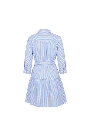 Amalia Striped Shirt Mini Vestido 723125 DEN - Reina Diaz