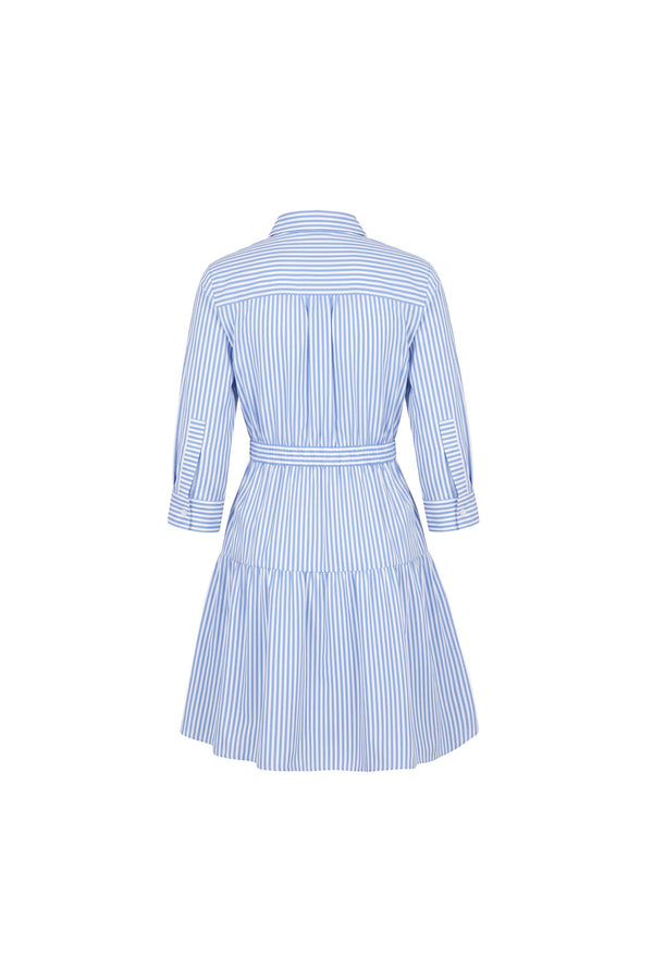 Amalia Striped Shirt Mini Vestido 723125 DEN - Reina Diaz