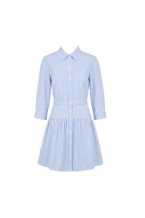 Amalia Striped Shirt Mini Vestido 723125 DEN - Reina Diaz