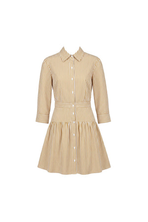 Amalia Striped Shirt Mini Vestido 723125 PER - Reina Diaz