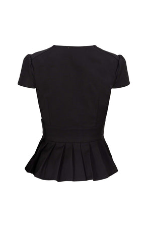 Ami V - Neck Peplum Top - Reina Diaz