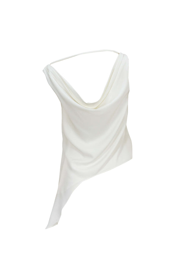 Amira Cowl - Neck Asymmetric Draped Top - Reina Diaz