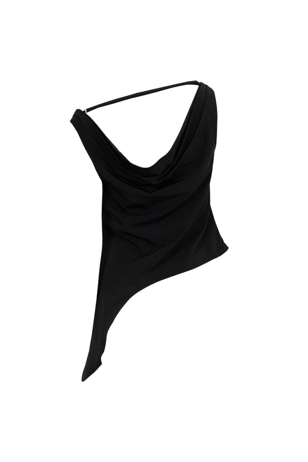 Amira Cowl - Neck Asymmetric Draped Top - Reina Diaz