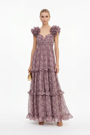 Ana Floral Maxi Vestido - Reina Diaz
