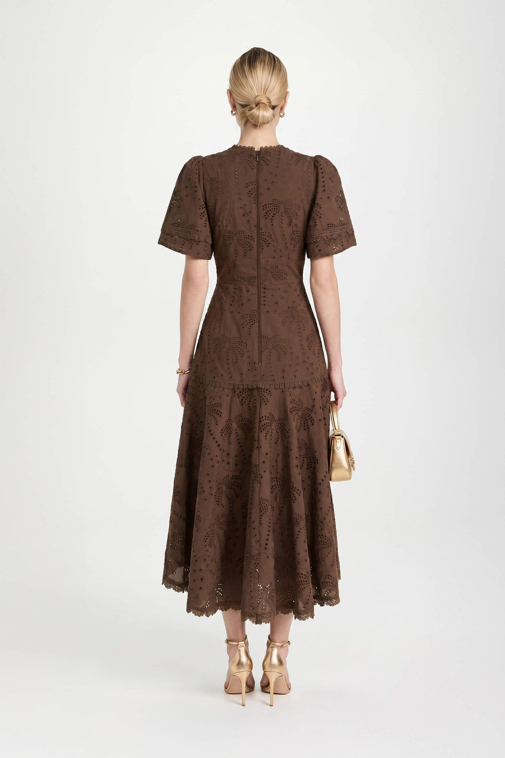 Andalucía Troquelado  Midi Dress - Reina Diaz