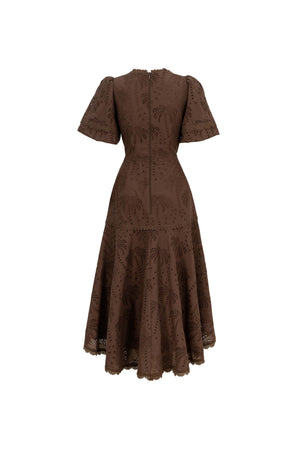 Andalucía Troquelado  Midi Dress - Reina Diaz