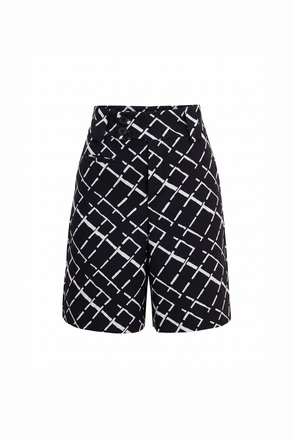 Antonia Asymmetric-Closure High-Waist Bermudas 731137 - Reina Diaz