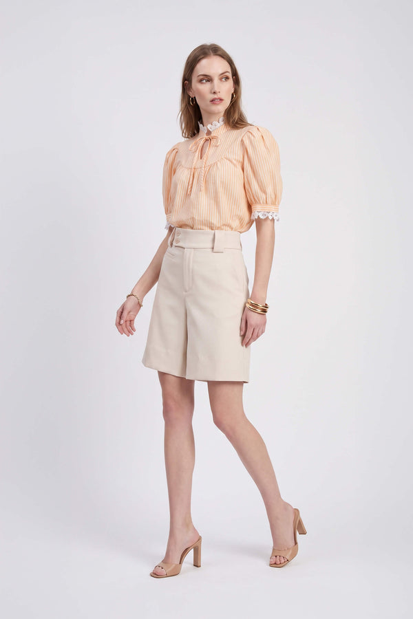 Antonia Asymmetric-Closure High-Waist Bermudas 731137 MAN - Reina Diaz