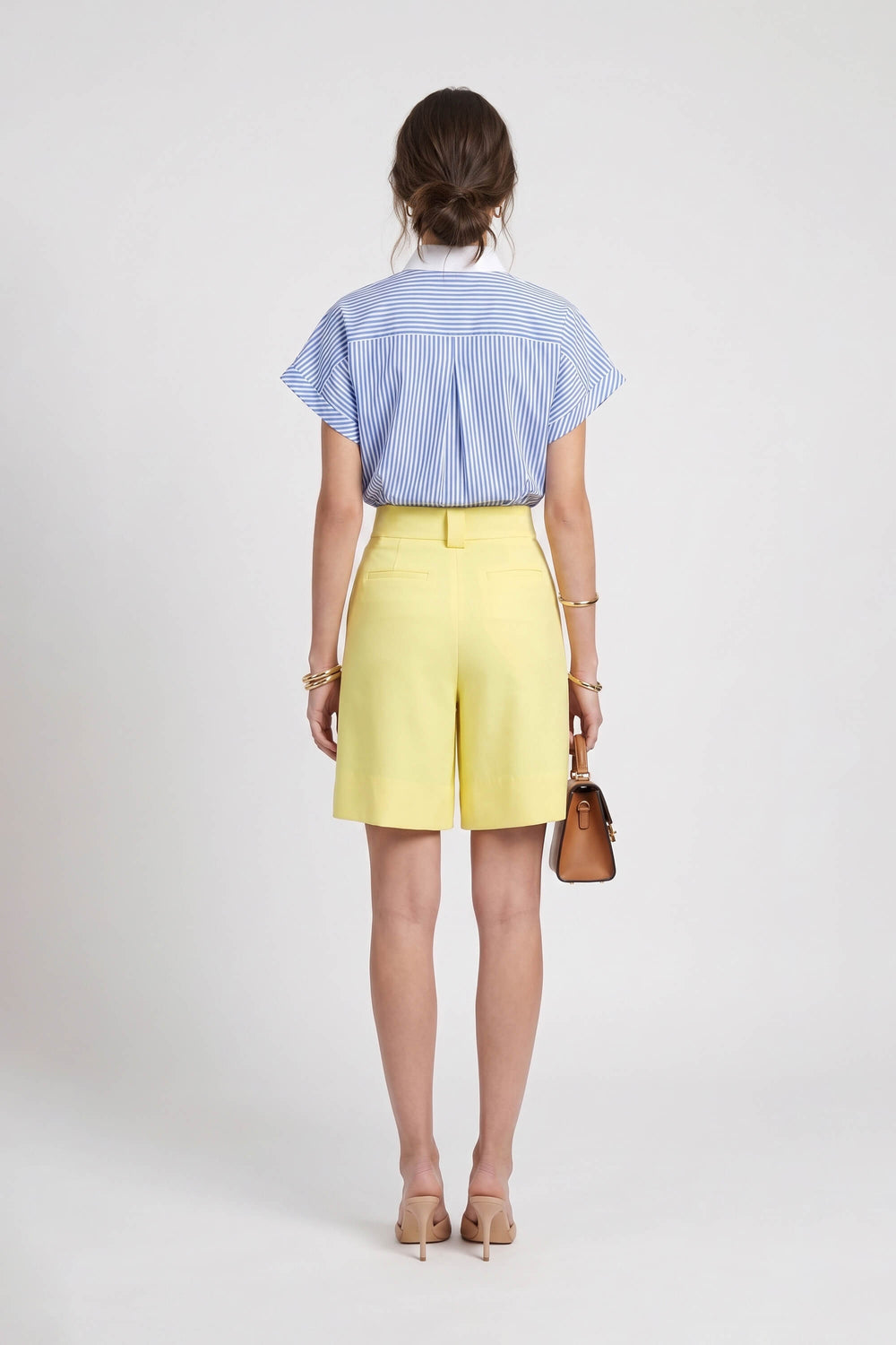 Antonia Asymmetric-Closure High-Waist Bermudas 731137 PAJ - Reina Diaz