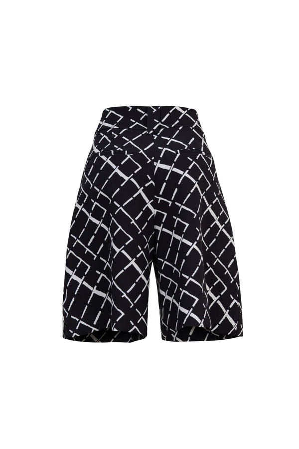 Antonia Asymmetric-Closure High-Waist Bermudas 731137EST - Reina Diaz