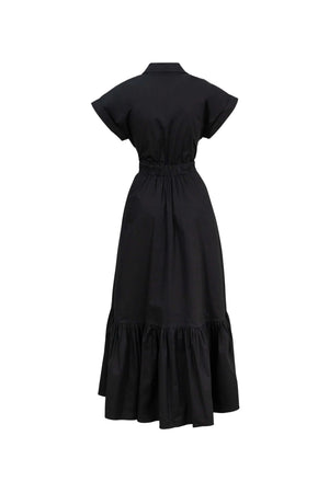 Ariana Peplum Flounce Maxi Vestido - Reina Diaz