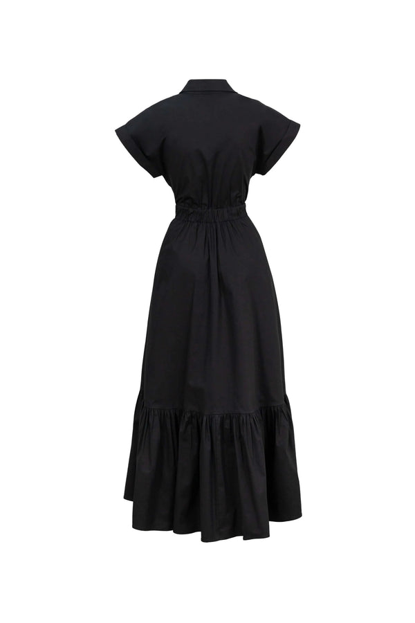 Ariana Peplum Flounce Maxi Vestido - Reina Diaz