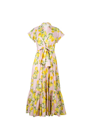 Ariana Peplum Flounce Maxi Vestido 723138 - Reina Diaz