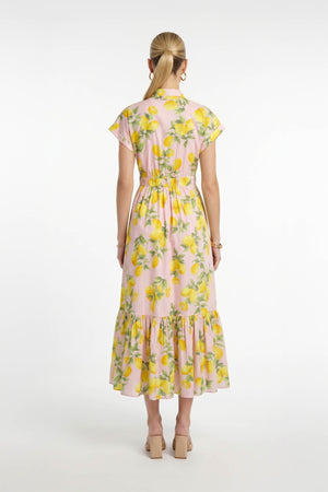 Ariana Peplum Flounce Maxi Vestido 723138 - Reina Diaz