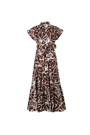 Ariana Peplum Flounce Maxi Vestido 723138 - Reina Diaz
