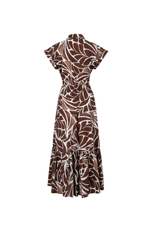Ariana Peplum Flounce Maxi Vestido 723138 - Reina Diaz