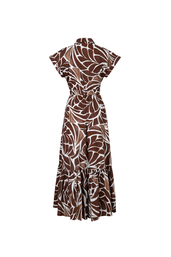 Ariana Peplum Flounce Maxi Vestido 723138 - Reina Diaz