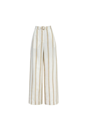 Arisha Striped Wide Leg Pantalón - Reina Diaz