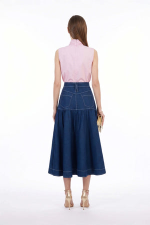Atenas Oversize Bow - Neck Cotton Blusa - Reina Diaz
