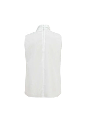 Atenas Oversize Bow - Neck Cotton Blusa - Reina Diaz