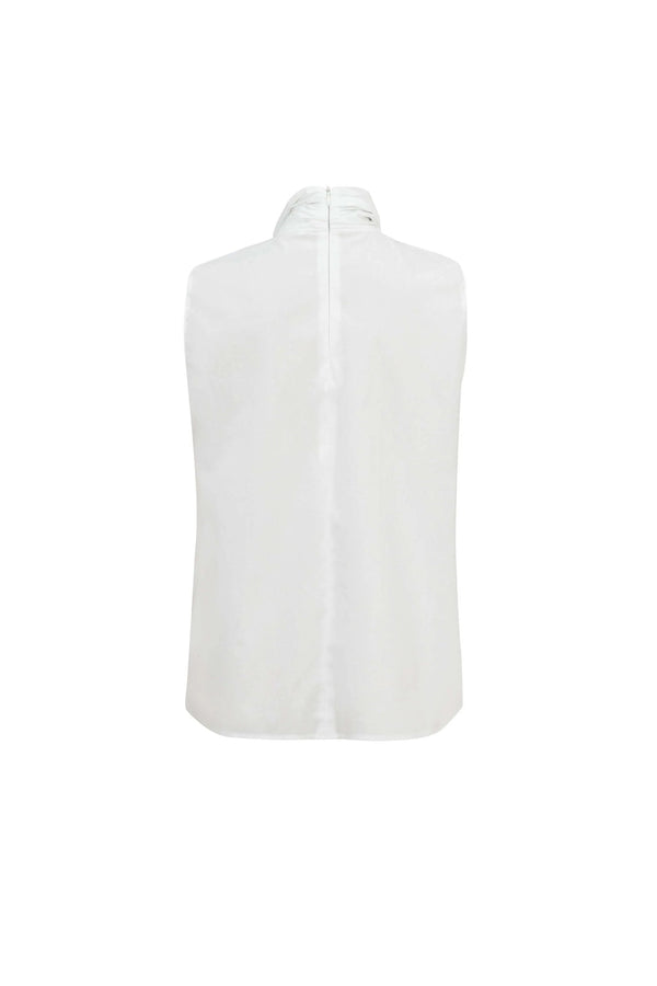 Atenas Oversize Bow - Neck Cotton Blusa - Reina Diaz