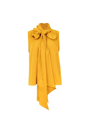 Atenas Oversize Bow - Neck Cotton Blusa - Reina Diaz
