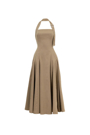 Audrey Halter Midi Vestido - Reina Diaz