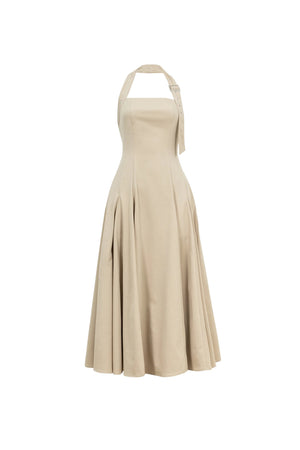 Audrey Halter Midi Vestido - Reina Diaz