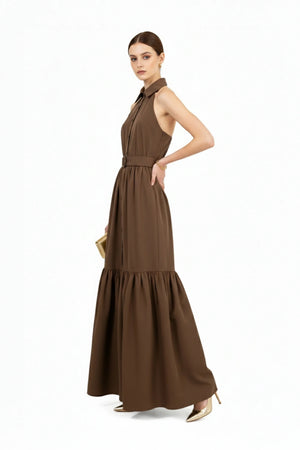 Aurelia Halter Maxi Vestido - Reina Diaz