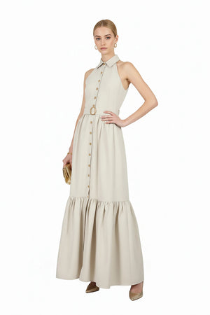 Aurelia Halter Maxi Vestido - Reina Diaz