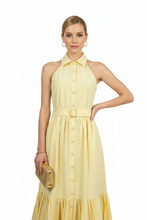 Aurelia Halter Maxi Vestido - Reina Diaz