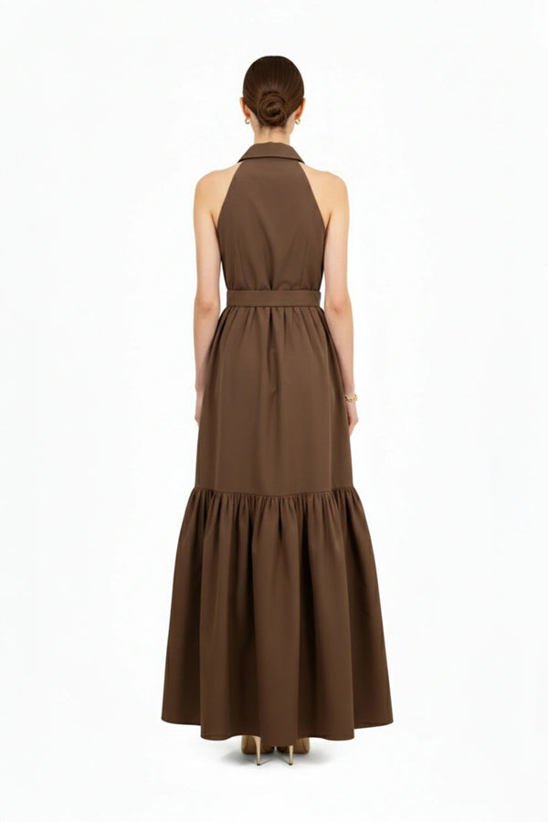 Aurelia Halter Maxi Vestido - Reina Diaz
