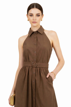 Aurelia Halter Maxi Vestido - Reina Diaz