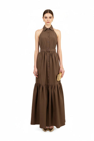 Aurelia Halter Maxi Vestido - Reina Diaz