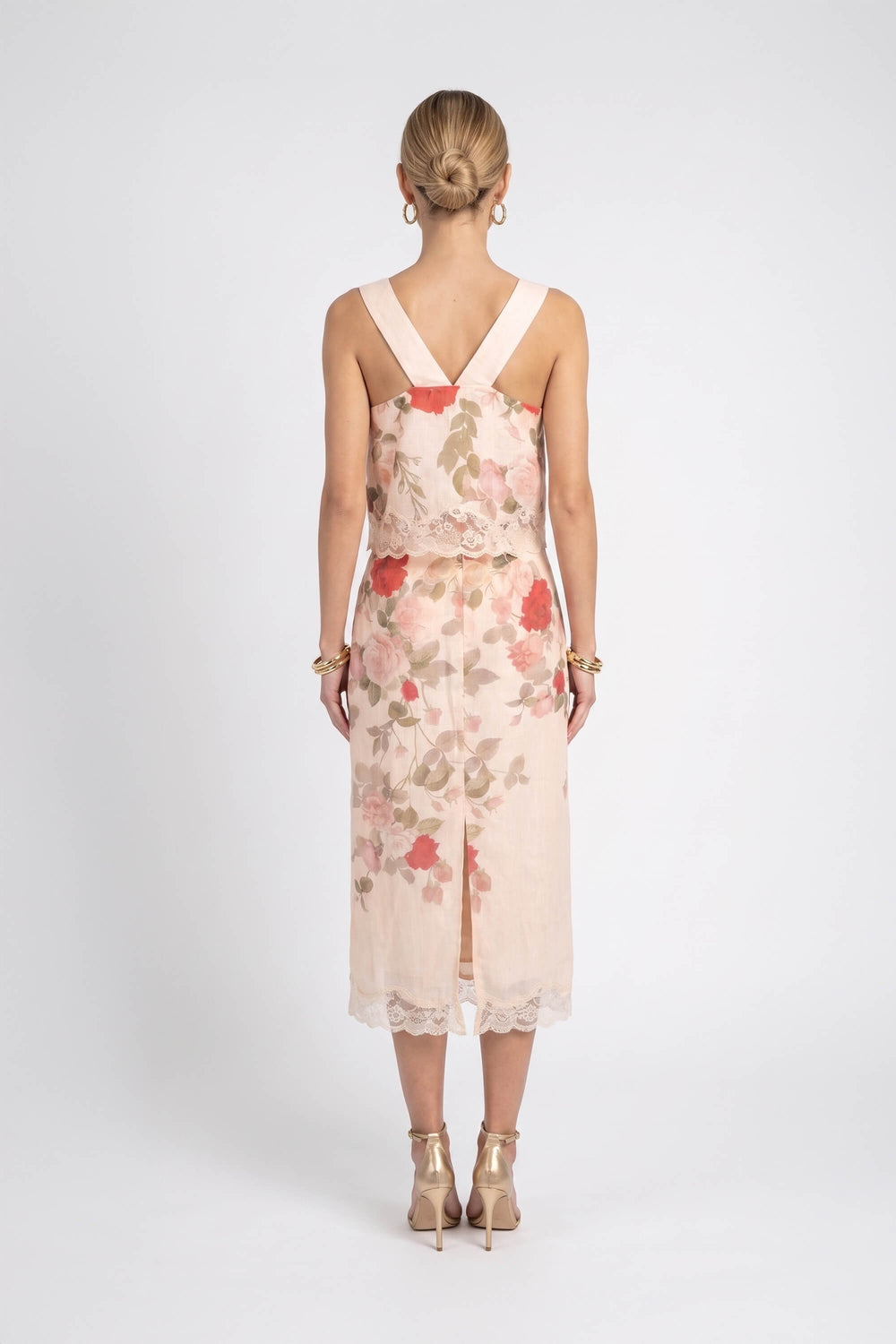 Beatrice Floral Lace Trim Co-Ord Conjunto 810028 EST - Reina Diaz