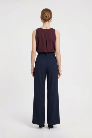 Beatrice High-Waist Wide-Leg Pantalón 532041 MAR - Reina Diaz