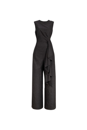 Beatrice Pinstripe Cascade Jumpsuit 560476 CHA - Reina Diaz