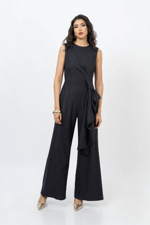 Beatrice Pinstripe Cascade Jumpsuit 560476 CHA - Reina Diaz