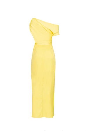 Bia One-Shoulder Slit Vestido 526120 AMA - Reina Diaz