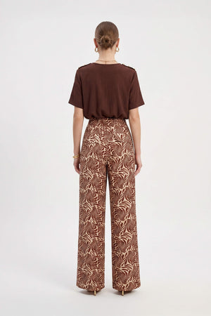 Bianca Shoulder-Button Short-Sleeve Blusa 554322 C - Reina Diaz