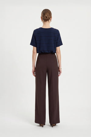 Bianca Shoulder-Button Short-Sleeve Blusa 554322 C - Reina Diaz