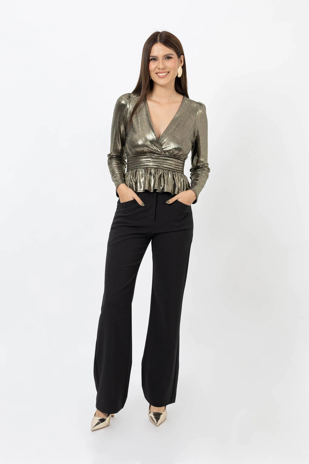 Blusa - 554279 - ORO - Reina Diaz